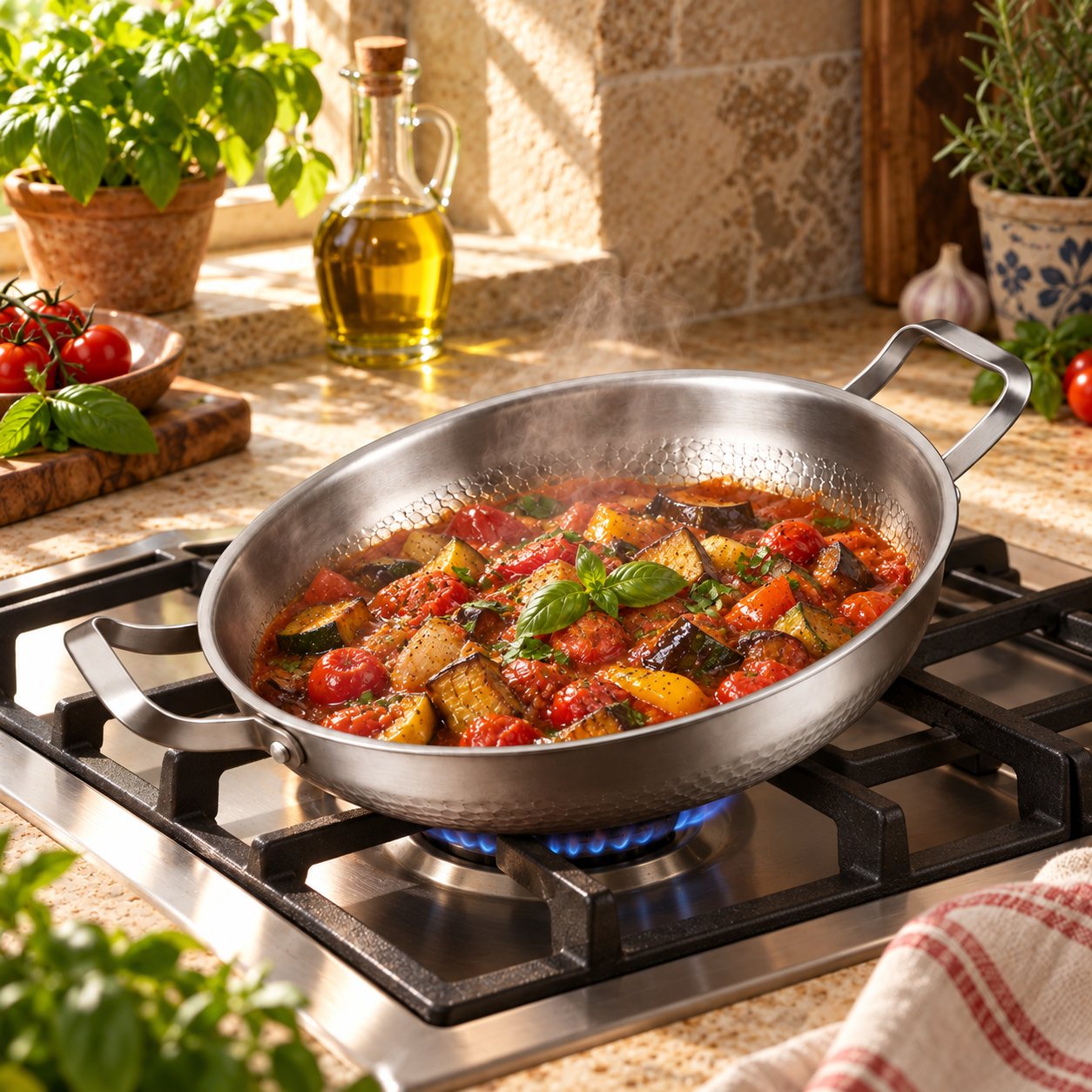 Sauteuse en titane à deux anses en cuisine — photo 1
