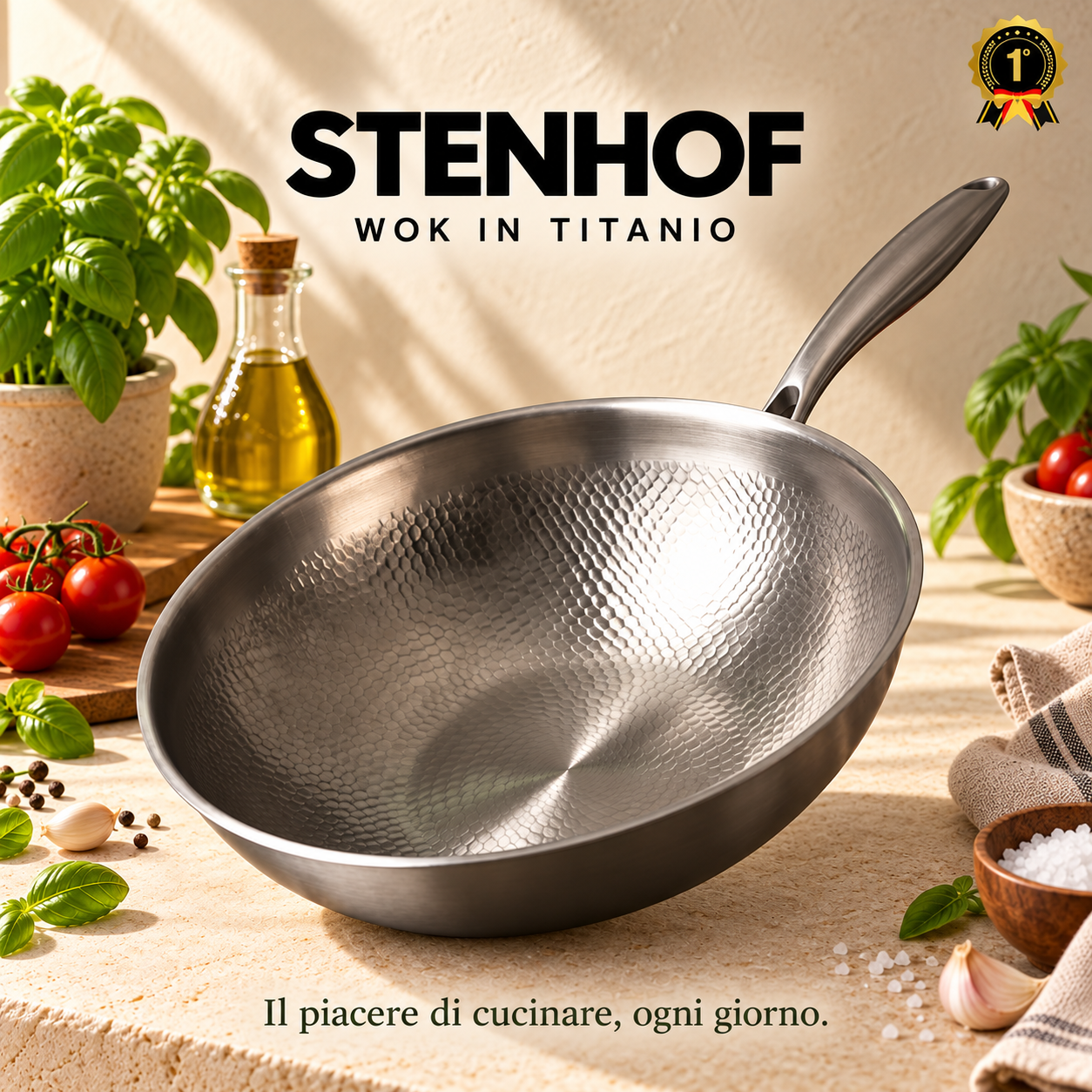 Wok in titanio