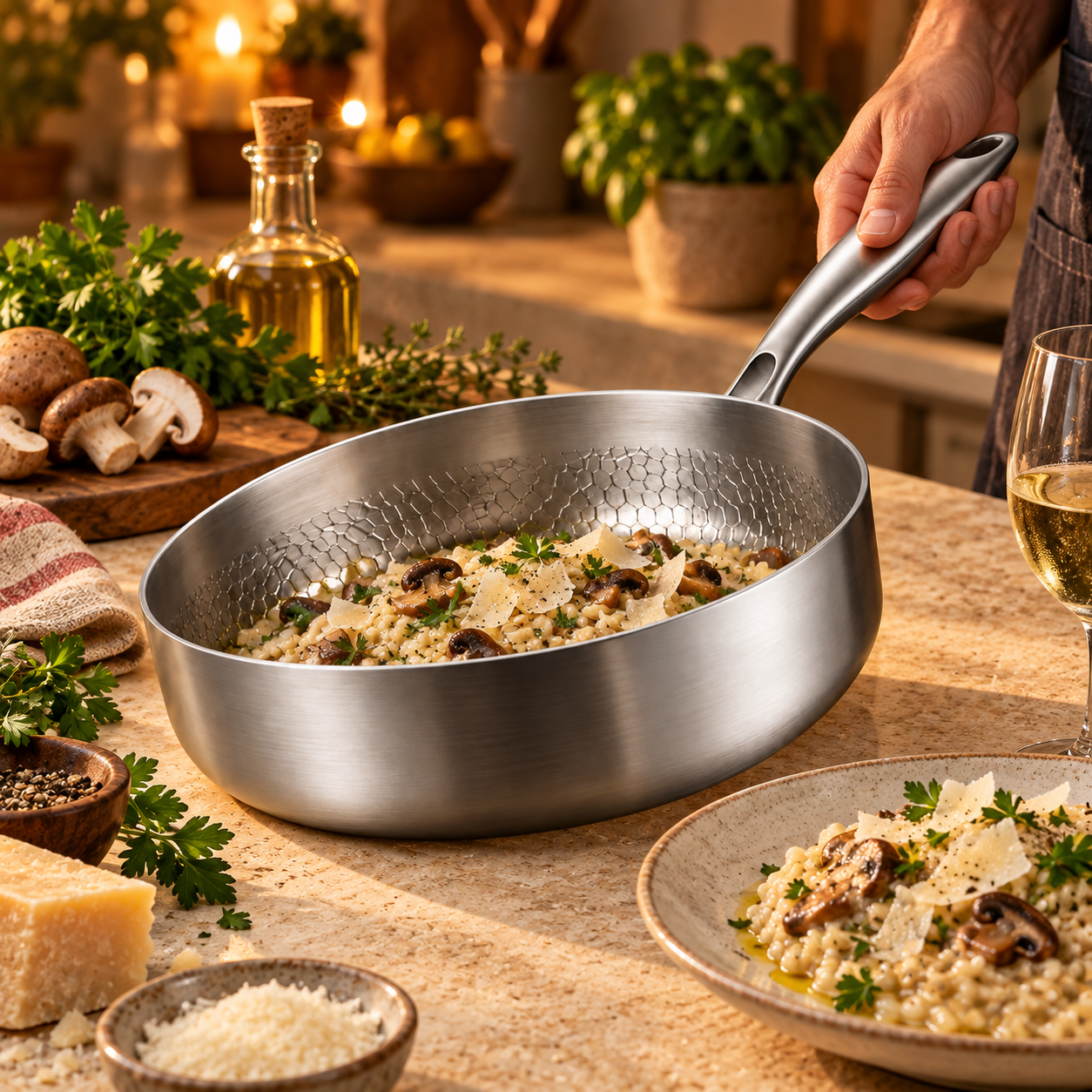 Sauteuse en titane en cuisine — photo 2