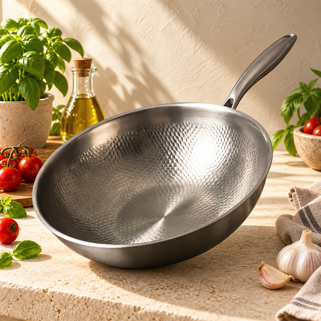 Wok in titanio